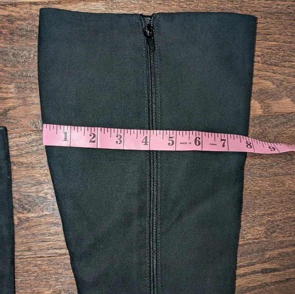 NWOB JustFab Evelyn Heeled Boot (Size 9.5) Mid-Calf Faux Suede Boot - Picture 6 of 12